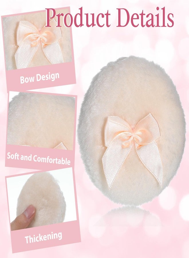 Aeaocvo 2 Pcs Large Fluffy Powder Puffs, 3.4 Inch Soft Body Powder Puff Washable Reusable Dusting Big Fluffy Puff for Wet Dry Makeup Face Body - Image 3
